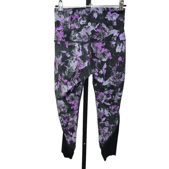 Lululemon Wunder  Under High-Rise Crop 23" Scallop Luxtreme Size 4 Floral Shift - Picture 8 of 9